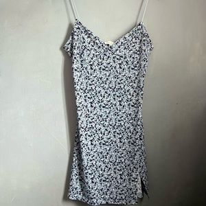 Light blue floral size L dress